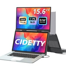 Laptop Screen Extender Monitor Portable, 15.6“ FHD 1080P Eye Care & Black picture