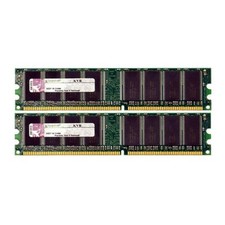 Kingston 2GB 2x1GB PC3200U 400MHz Low Density DDR Non-ECC Desktop Ram Mem TESTED picture