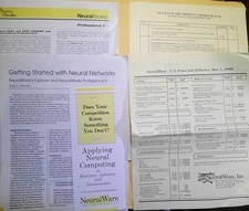 [Artificial intelligence] NeuralWare Neural Network products information, 1989 picture