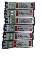 LOT OF 6:  FS SFP-10GLR-31 10G SFP+ LR 1310nm 10km DUPLEX LC TRANSCEIVER - USED picture
