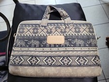 Dachee Elephant Pattern Brown Laptop Shoulder Messenger Bag Case Sleeve picture