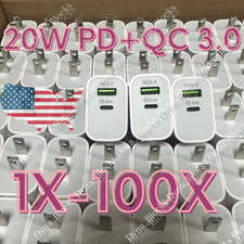 Bulk Lot QC3.0 20W PD Fast Wall Charger Power Adapter For iPhone Samsung Android picture