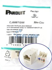 GENUINE Panduit CJ688TGIW Cat6 Mini-Com Jack Module, Off-White ~STSI picture