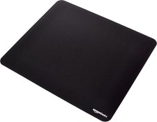 Amazon Basics Large Square Computer Mouse Pad, Cloth and Rubberized Base, Black picture