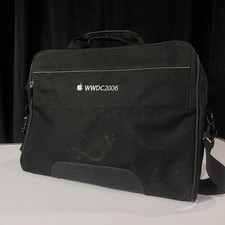 Apple WWDC 2006 Messenger Laptop Bag Black Developer Conference Vintage picture