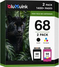 2 Pack 68 High Yield  Ink Cartridge Compatible for 6152e 6155e 6552e 6555e 6558e picture