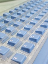 Cerakey Blue Ceramic Keycaps A Set And B Set (Up To 75% Keyboards) With Legends picture