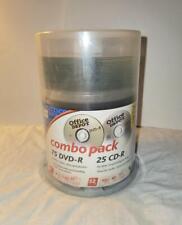 Office Depot Combo Pack 75 DVD-R, 25 CD-R New Sealed Media Spindle New Sealed picture