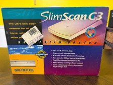 New Vintage Microtek SlimScan C3 Superslim Flatbed Scanner Dual Optimization picture