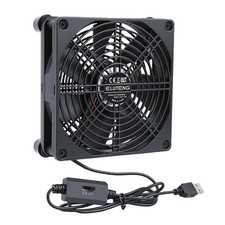 USB Powered Cooling Fan 140mm with 3 Speed Adjustable Computer USB Fans 5V Qu... picture