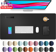 Non-Slip Waterproof PU Leather Desk Pad Protector for Mouse, Writing Desk, Offic picture