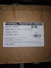 24 Rolls THERMAL TRANSFER RIBBON 18106955 Size: 80.0mm x 360m MP Wax picture