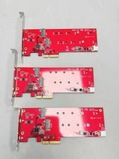 (Lot of 3) StarTech 2x M.2 SATA III SSD PCIe Controller Cards PEX2M2 F122-00A picture
