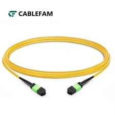 1M 12-Core MPO APC to MPO APC OS2 Single Mode Trunk Cable LSZH picture