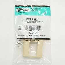 BULK SAVINGS Panduit CFFP4EI Mini-Com Snap-in Faceplate 4 module / port picture