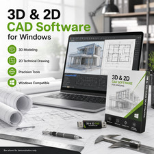 2D Drafting 3D CAD Software Setup Media for Windows PC picture