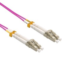 20 Pack of 7m LC/UPC-LC/UPC OM4 Multimode Duplex OFNR 2.0mm Erika Violet Fiber O picture