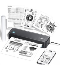 TYPONOS Portable Printer Wireless for Travel, D820 Thermal Inkless Printer Black picture