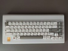 White Color Retro Mac Style PBT Keycaps For Cherry Switch Mechanical Gaming KB picture