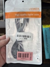 JXMOX USB-C to USB-B printer cable, gray, 2m, two-pack picture