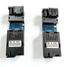 Tapirapeco Gigabit Fiber Media Converter SC to RJ45 20km Optical Transceiver US picture