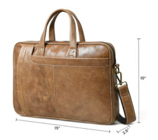 Leather Laptop Bag For Business Professionals/office bag/ crossbody bag picture