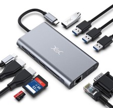 USB C Hub Triple Display Latest 11 in 1 USB C Adapter Docking Station picture