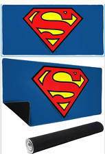 Superman Classic S Shield - Alfombrilla de mouse grande para juegos con bordes picture