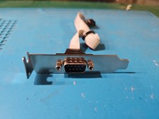 DB9 DB-9 RS232 9-Pin Com Port Serial Header w/ Ribbon Cable Low Profile Bracket picture