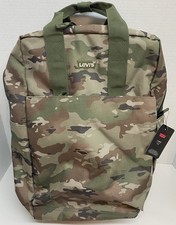 Levi’s L-Pack 25L Green Camouflage Canvas Laptop Backpack, Large Size 13”x6”x17” picture