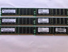 LOT OF 6 DDR DDR1 DIMM RAM MODULES; Assorted Brands/Speed/Capacity picture