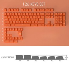Orange PBT Doubleshot Keycaps Set Cherry Profile for MX Mechanical Keyboards picture