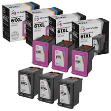 LD Replacement Replacements for HP 61XL 6pk Ink 3 CH563WN Black 3 CH564WN Color picture