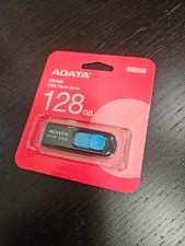 ADATA UV128 32GB USB 3.0 Retractable Capless Flash Drive, Blue (AUV128-32G-RBE) picture