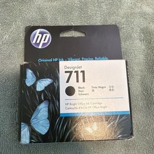 Genuine HP 711 80-ml Black DesignJet Ink Cartridge CZ133A OEM SEALED 07 2025 picture