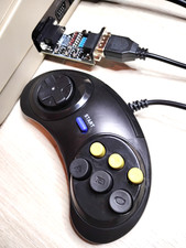 Commodore 64 & Amiga Adapter plus Sega Genesis Gamepad - USA Seller picture