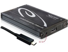 Delock External Enclosure SATA HDD SSD USB 3.1 Gen 2, Type-C to A, Thunderbolt 3 picture