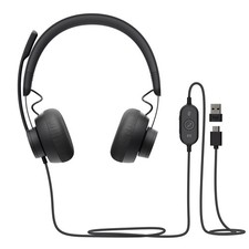 Logitech Zone 750 USB C Wired Headset Noise Canceling Mic Graphite picture