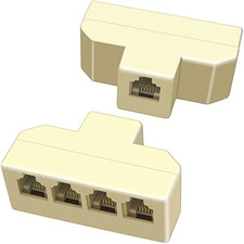NECABLES 2Pack Phone Splitter 4 Way Telephone Adapter for Landline and Fax picture