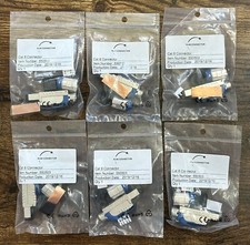 Tool Free Shielded RJ45 Cat 8 Field Termination Plug Connector 6-Pack picture