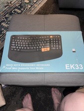 Ek33 Ergonomic Wireless Keyboard Encourages Natural Typing Posture Bluetooth picture