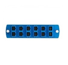 Leviton 5F100-2LC 6-PACK PLATE DUPLEX SC SM 12-F BLUE ZIRCONIA CERAMIC SLEEVE. picture