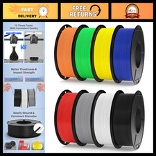 3D Printer Filament Bundle 1.75mm PLA Plus - 8 Colors, 8x250g, High Quality picture