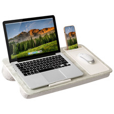 LapGear Marble Lap Desk For Laptop Use | Taj Mahal Design Phone Slot | New picture