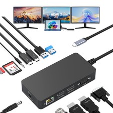 Thunderbolt 4 Dock Triple 4K HDMI*2+VGA 12-in-1 picture