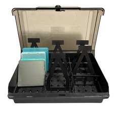 VTG Flip N File With Floppy Disk Storage Box Case w/ dividers picture