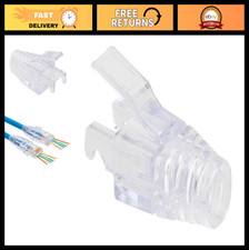 EZ-RJ45 Cat6 Strain Relief Connectors - Clear, 50 Pack for Networking Solutions picture