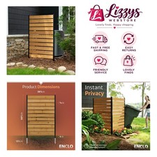 No Dig Cedar Wood Privacy Screen - 60.5'' H Panel, Hide Yard Clutter Elegantly picture