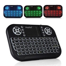 (Upgrade Mini Bluetooth Keyboard with Touchpad Mouse,Portable 2.4G Wireless K... picture