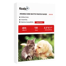 100 Sheets Koala 8.5x11 Double Sided Matte Inkjet Photo Paper 180g 48lb Brochure picture